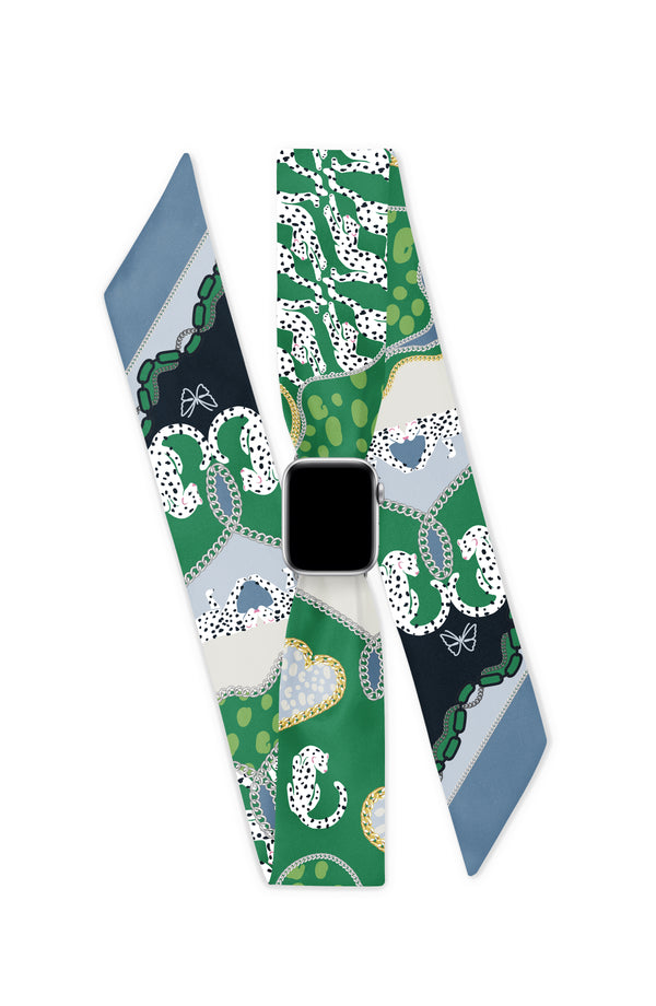 LA CHAT SAUVAGE APPLE WATCH SCARF BAND (CONNECTORS INCLUDED)