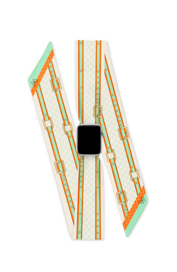 SEA BREEZE APPLE WATCH SCARF BAND (CONNECTORS INCLUDED)